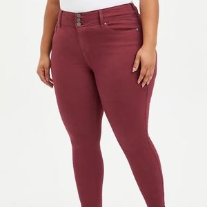 Torrid 20R Super Soft Dark Red Jegging